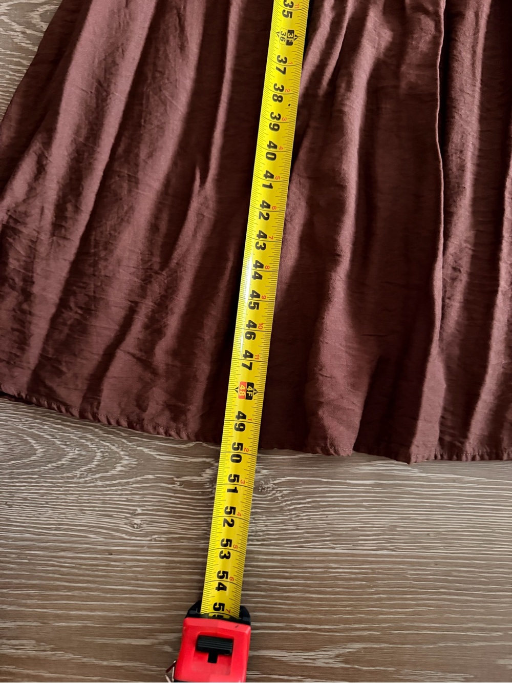 Sleeveless Rust Brown Midi Dress with White Trim size M - Picture 9 of 9